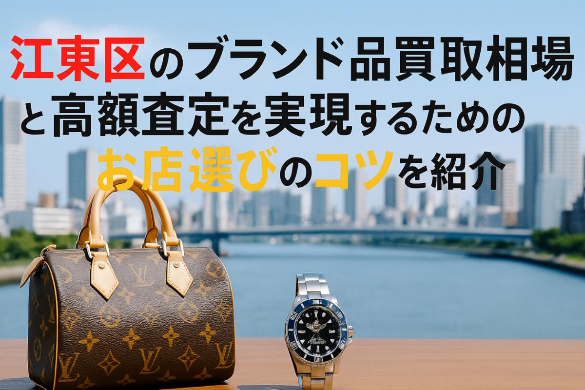 江東区のブランド品買取相場と高額査定を実現するためのお店選びのコツを紹介