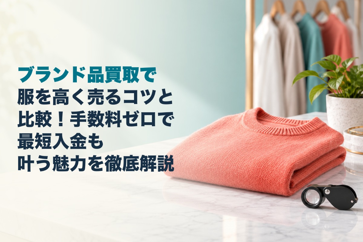 ブランド品買取で服を高く売るコツと比較！手数料ゼロで最短入金も叶う魅力を徹底解説