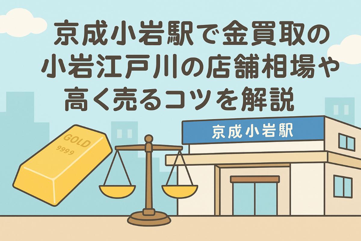 京成小岩駅で金買取小岩江戸川の店舗相場や高く売るコツを解説
