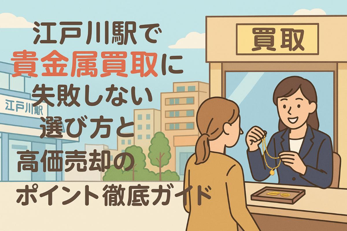 京成小岩駅で金買取小岩江戸川の店舗相場や高く売るコツを解説