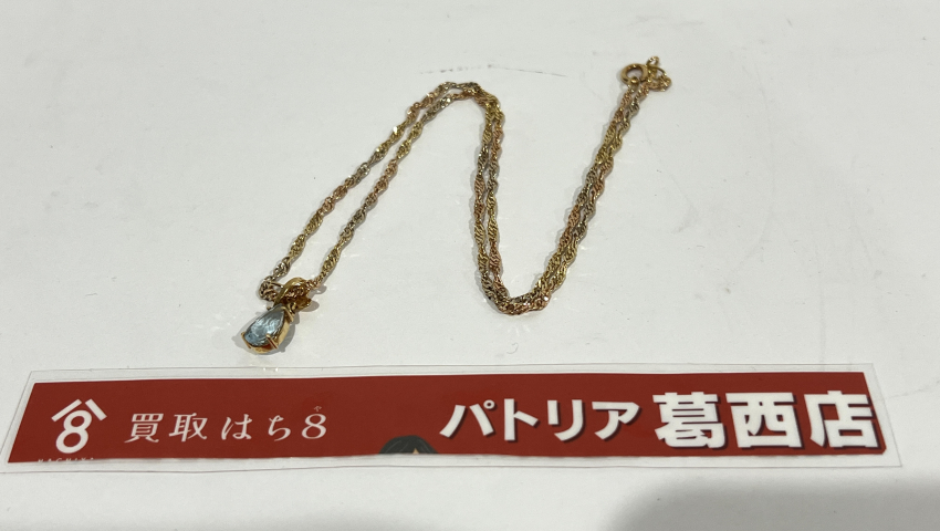 K18　ネックレス　トップ　宝石