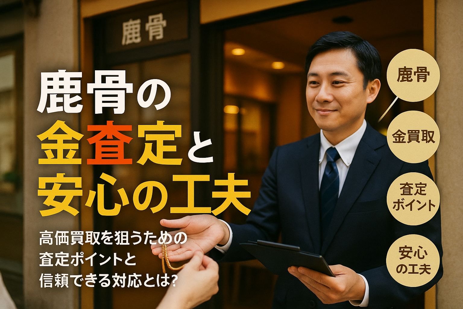 鹿骨で話題の金買取で高価査定する方法と安心の工夫