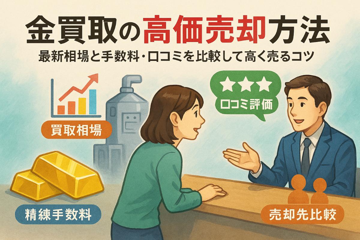 金買取と精錬の相場の見方・高価売却する方法や口コミの比較