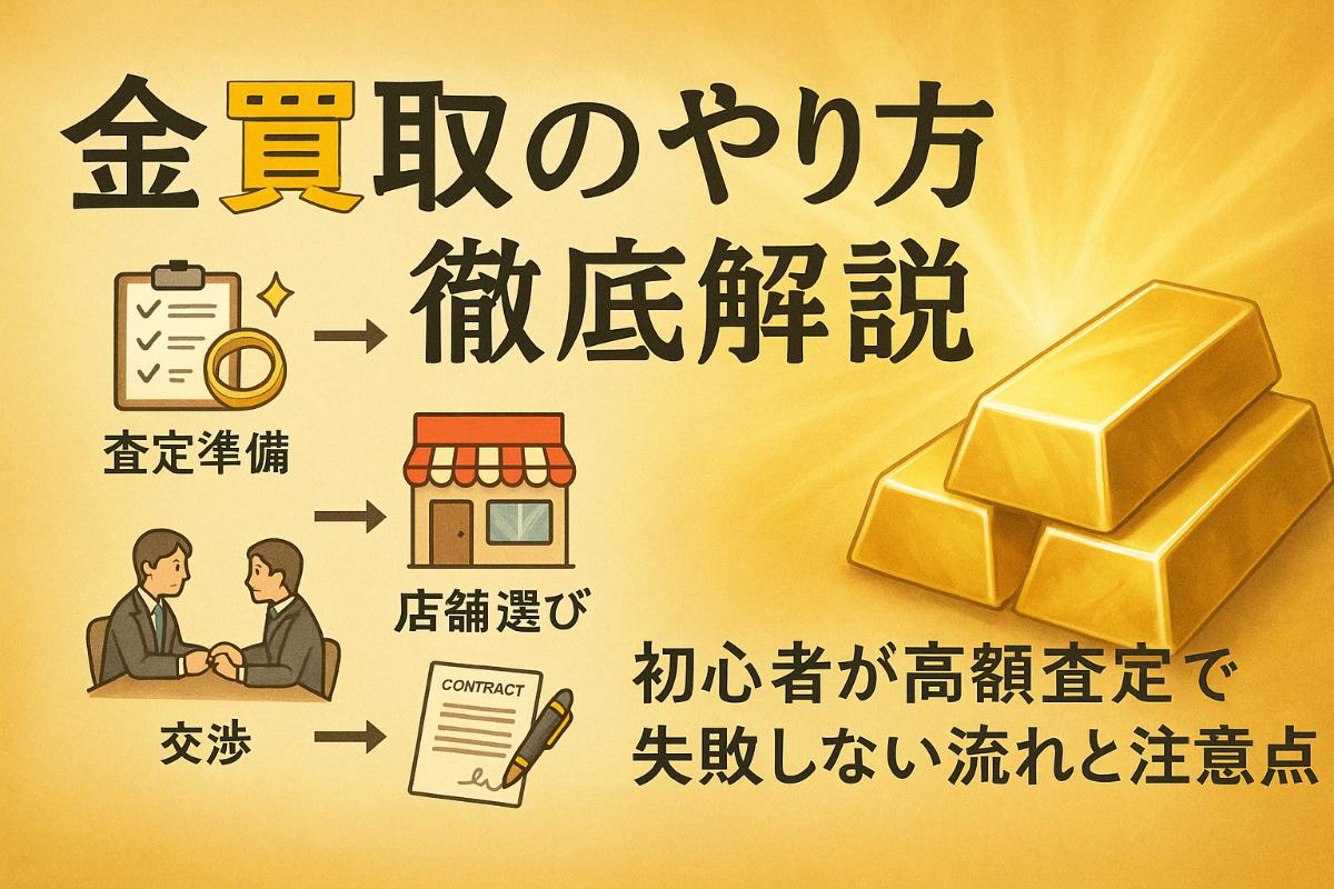 金買取のやり方を徹底解説！初心者が高額査定で失敗しない流れと注意点