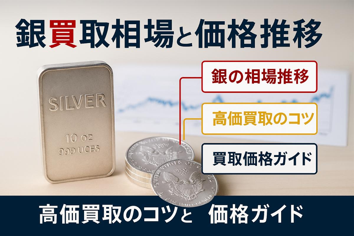 貴金属買取銀の相場や価格推移を徹底解説！高価で売るコツと買取価格ガイド