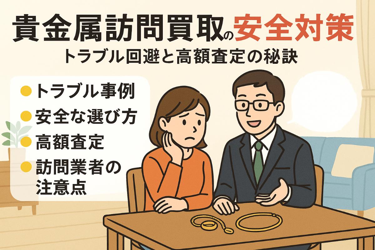 貴金属買取が家に来る業者のトラブル事例と安全な選び方徹底解説