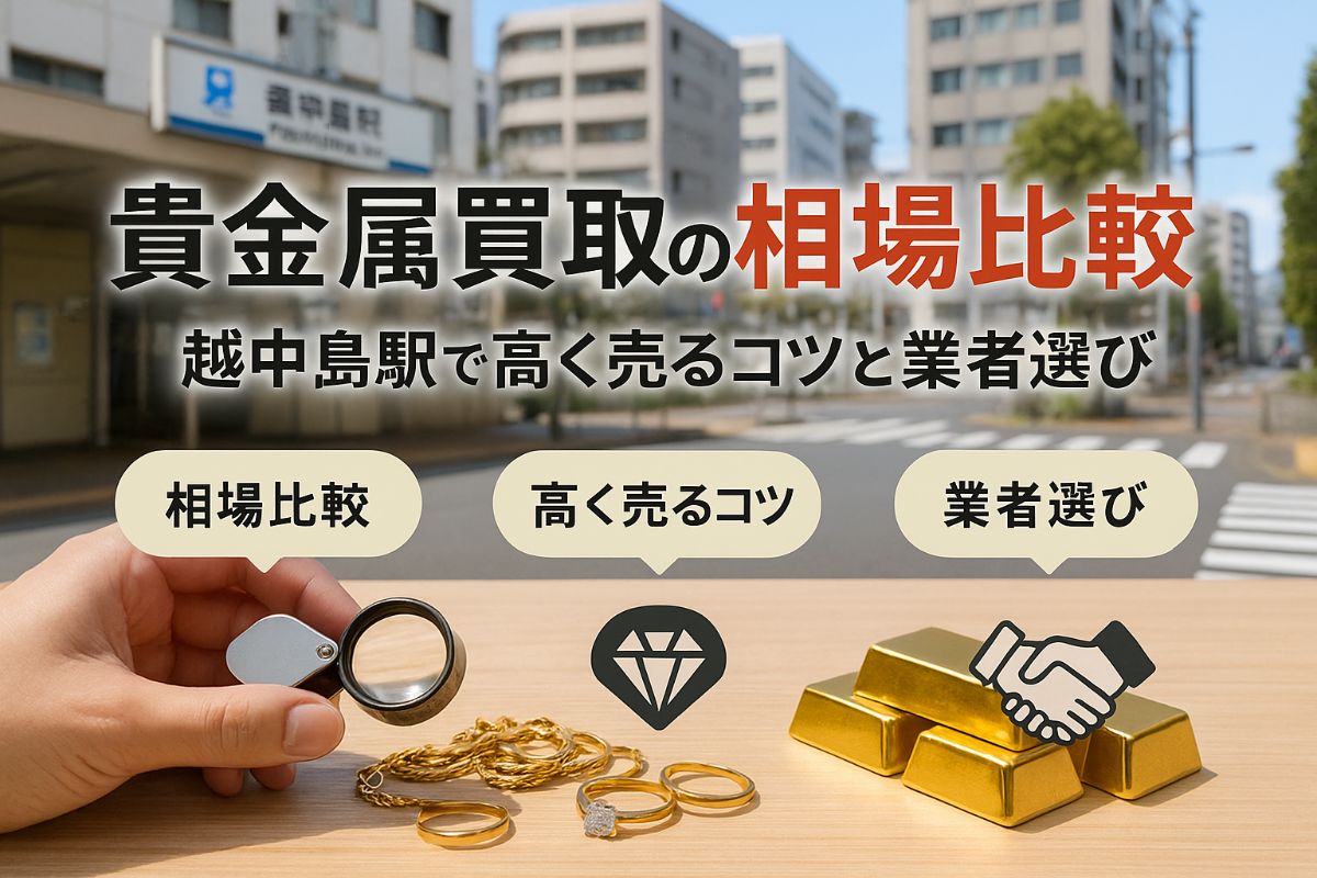 越中島駅での貴金属買取の相場比較と高く売るコツ！業者の失敗しない選び方