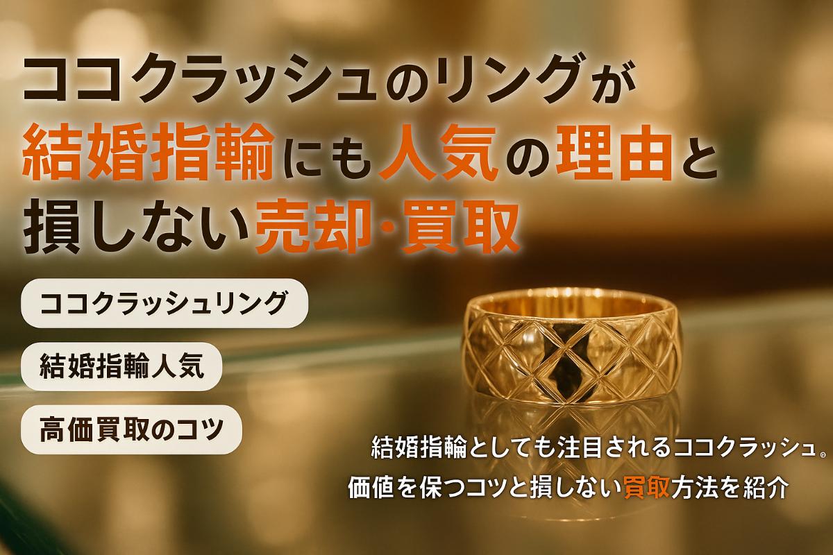 ココクラッシュのリングが結婚指輪にも人気の理由と損しない売却・買取