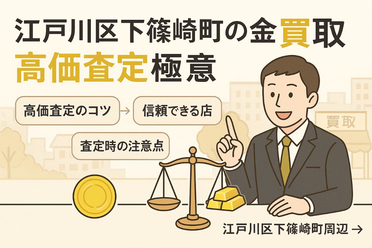 江戸川区下篠崎町で金買取に失敗しない高価査定の極意と安心ショップ比較ガイド