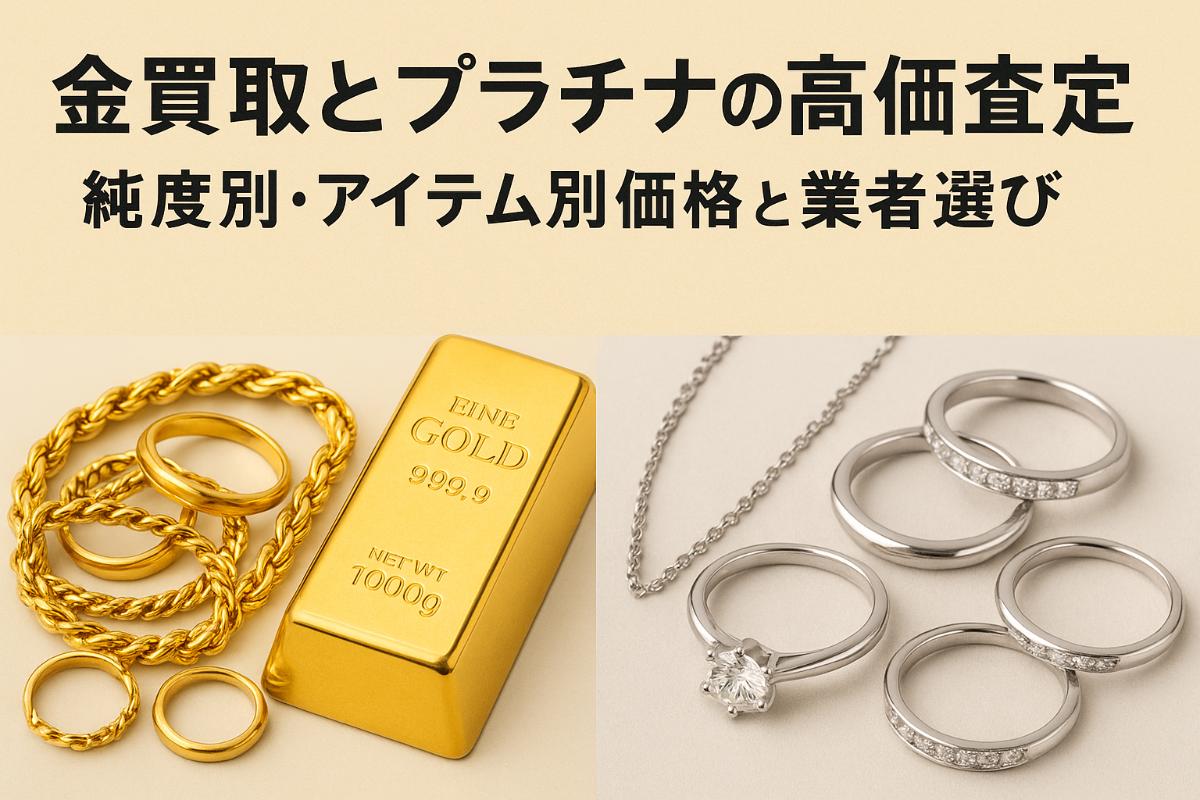 金買取とプラチナの高価査定と相場比較｜純度別・アイテム別価格と失敗しない業者選び