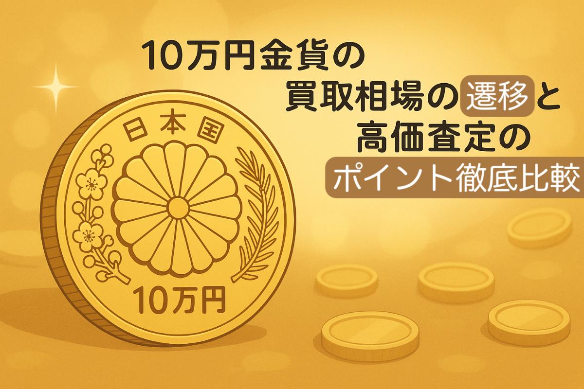 10万円金貨の買取相場の遷移と高価査定のポイント徹底比較