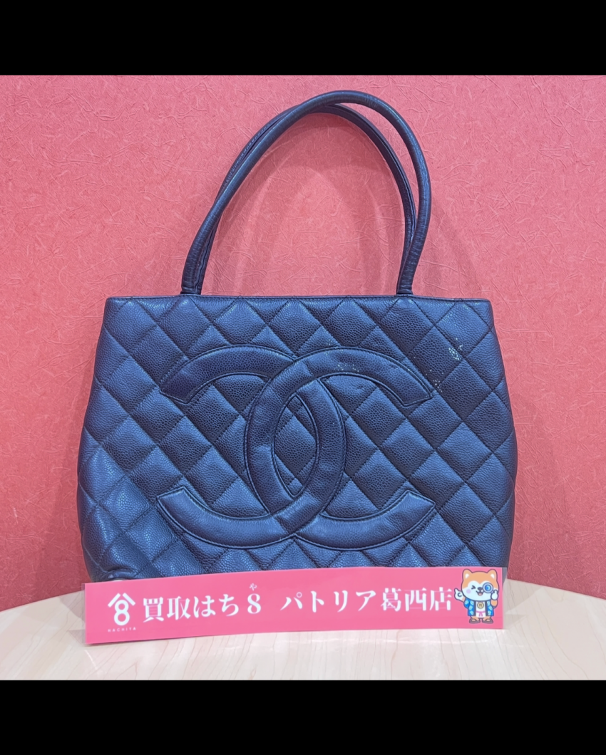 CHANEL　復刻トート　キャビアスキン　ココマーク