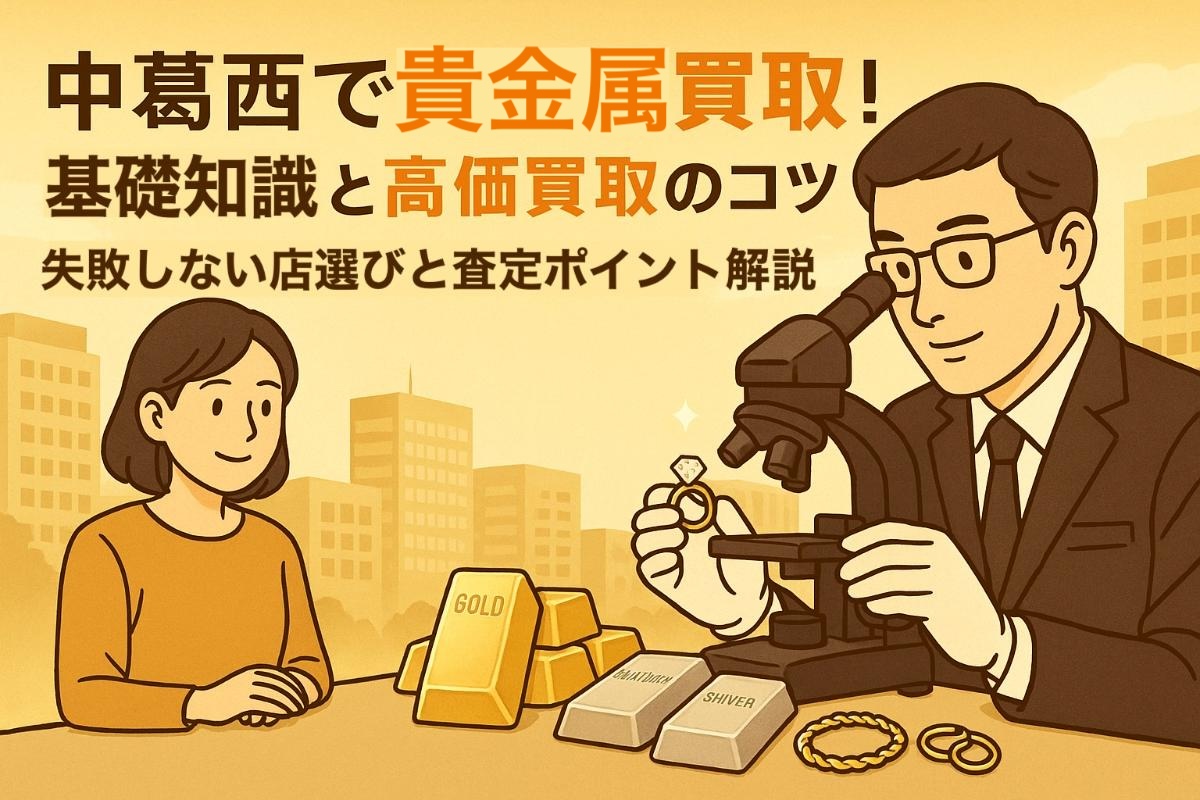 中葛西で貴金属買取！基礎知識と高価買取のコツ｜失敗しない店選びと査定ポイント解説