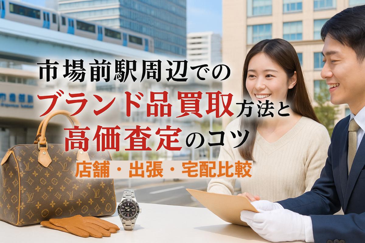 市場前駅周辺でのブランド品買取の方法と高価査定のコツ【店舗・出張・宅配比較】