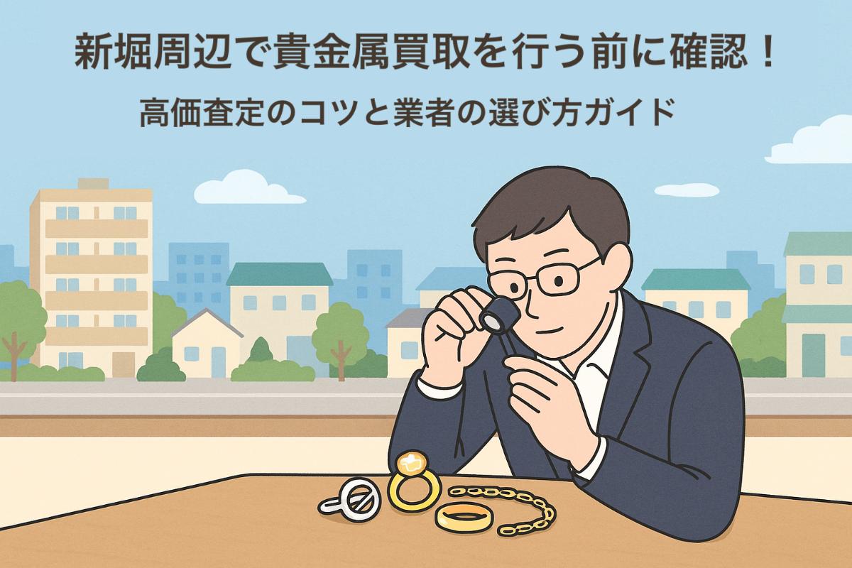 新堀周辺で貴金属買取を行う前に確認！高価査定のコツと業者の選び方ガイド