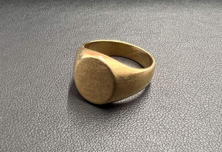 K18刻印　シグネットリング　アクセサリー