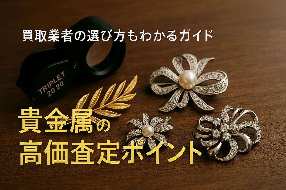 貴金属の買取相場やブローチの高価査定ポイントを解説！買取業者の選び方もわかるガイド