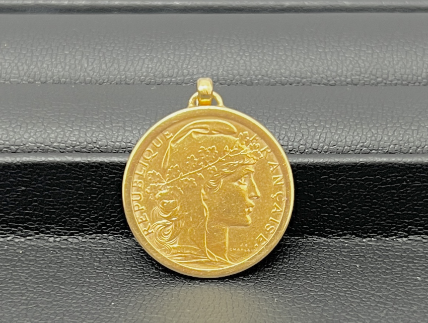 K21.6 K18 20フラン金貨 ネックレストップ