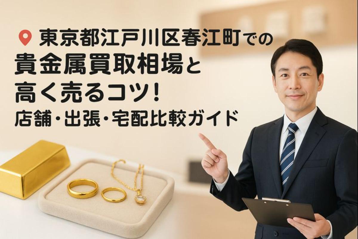 東京都江戸川区春江町での貴金属買取相場と高く売るコツ！店舗・出張・宅配比較ガイド