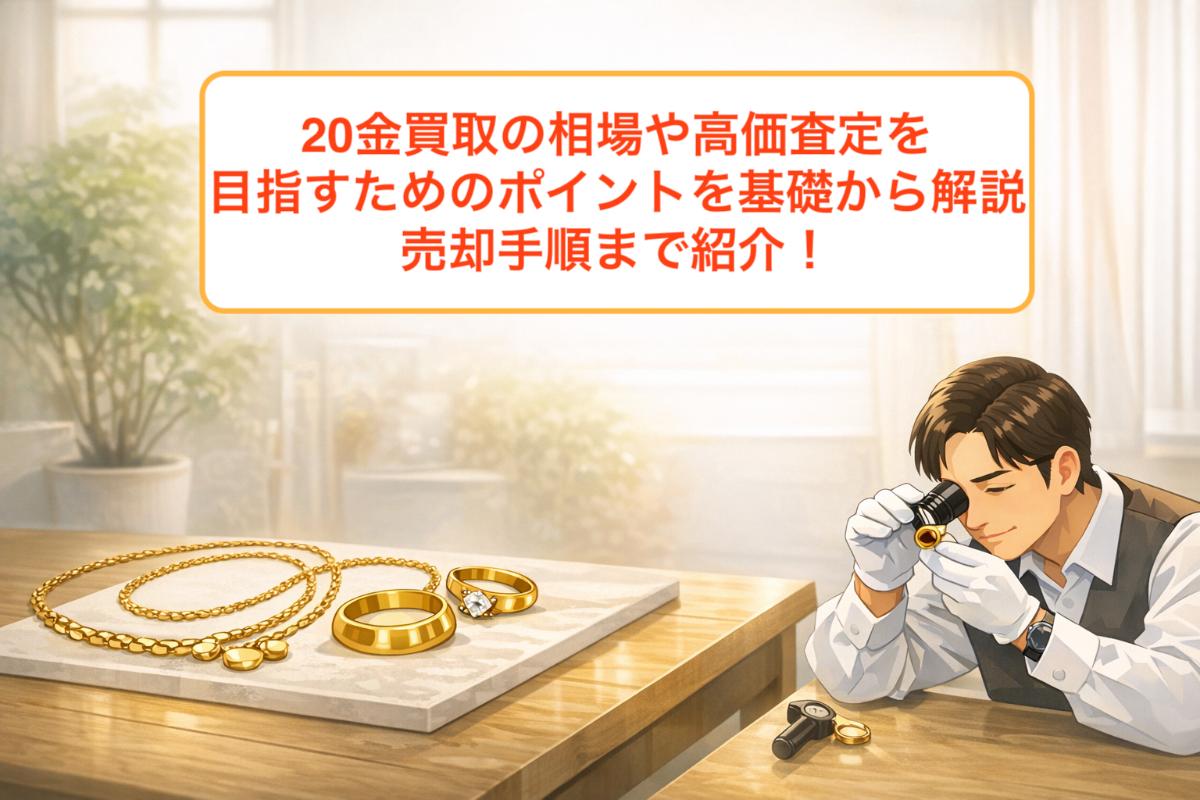 20金買取の相場や高価査定を目指すためのポイントを基礎から解説|売却手順まで紹介!