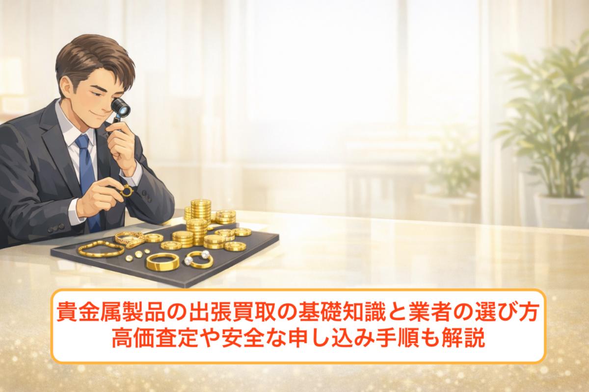 貴金属製品の出張買取の基礎知識と業者の選び方｜高価査定や安全な申し込み手順も解説
