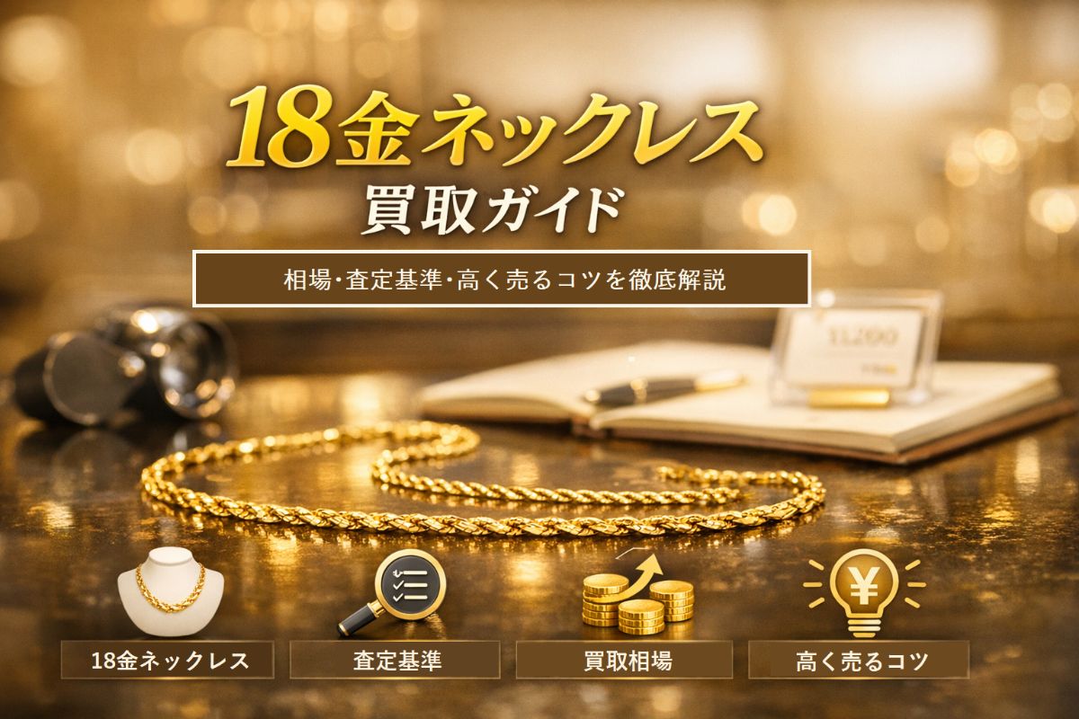 18金ネックレスの買取相場や金の知識を解説！査定基準と高く売るためのコツまで紹介