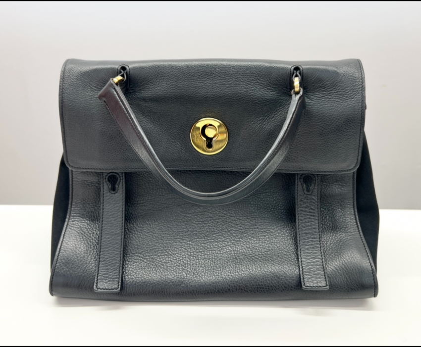 サンローラン　ミューズトゥ　ハンドバッグ　ブラック　黒　バッグ