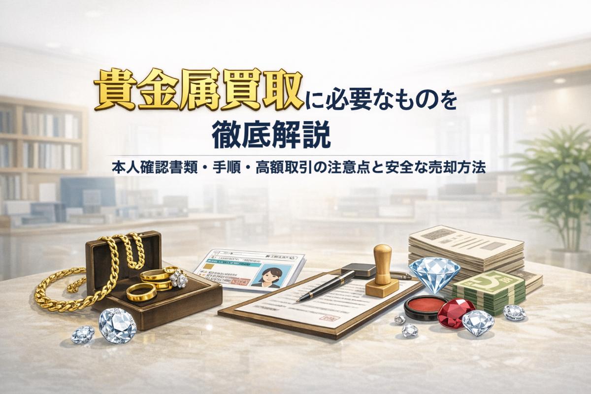 貴金属買取に必要なものを徹底解説｜本人確認書類・手順・高額取引の注意点と安全な売却方法
