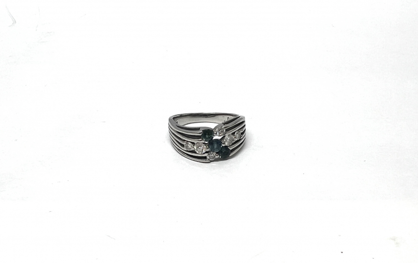 Pt900 リング 青石付き アクセサリー