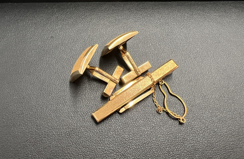 K18　ネクタイピン　カフスセット