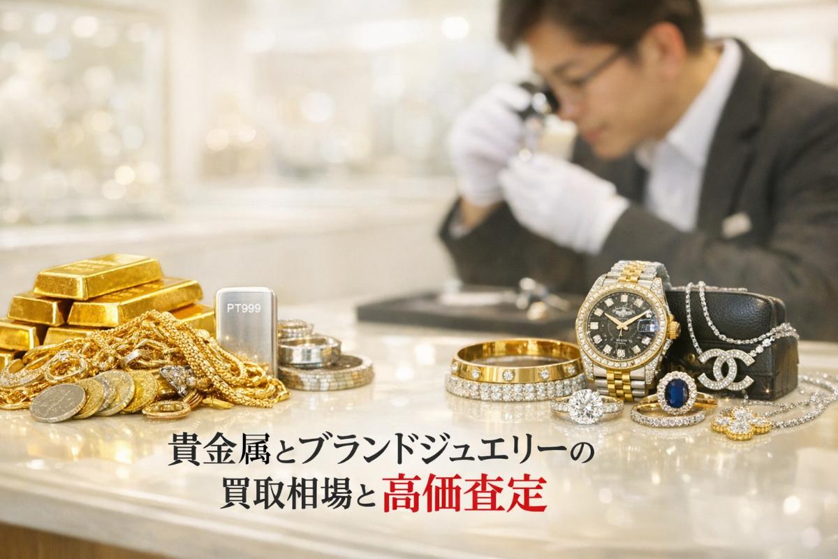 貴金属とブランドジュエリーの買取相場と高価査定を徹底比較！人気店ランキングと最新価格動向も解説