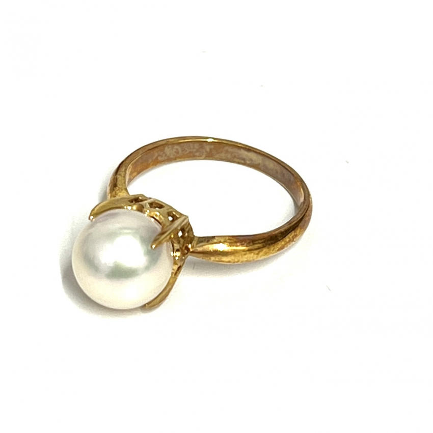 K18　リング　パール付き　アクセサリー