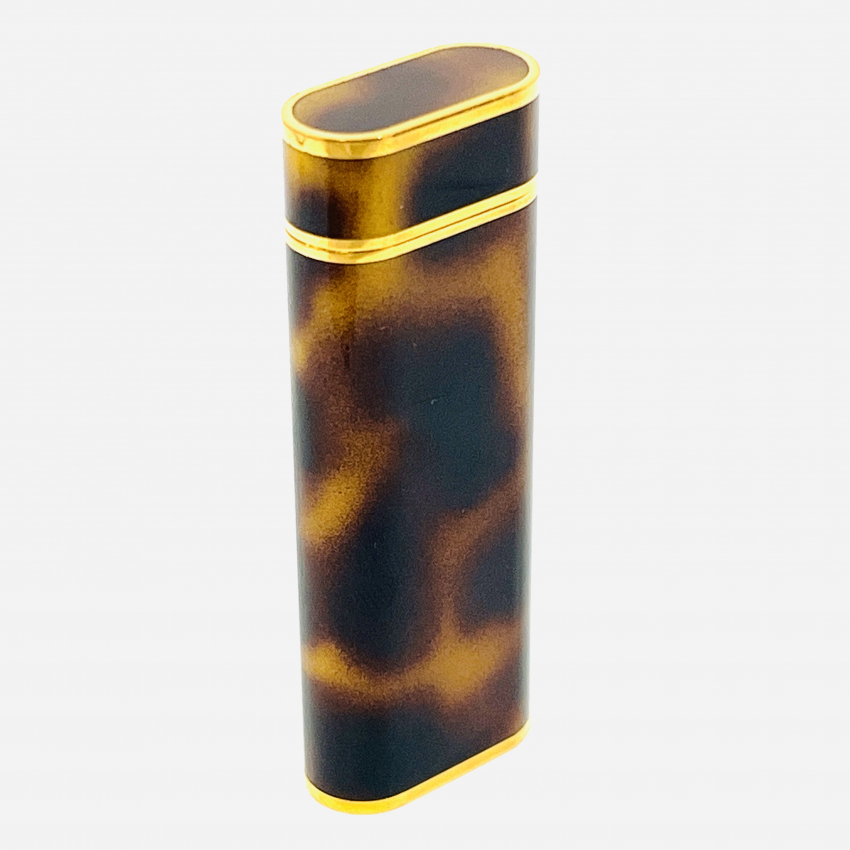 カルティエ　ガスライター　ブラウンマーブルラッカー