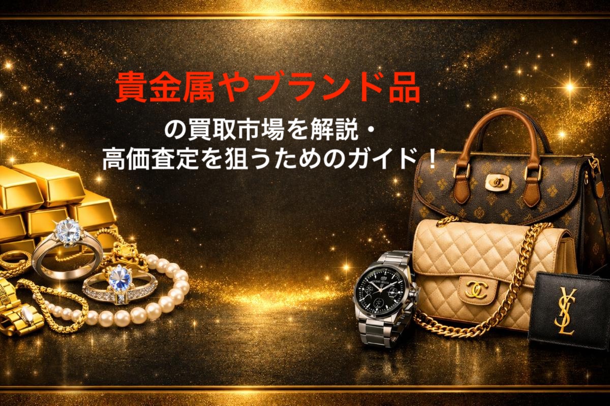 貴金属やブランド品の買取市場を解説・高価査定を狙うためのガイド！
