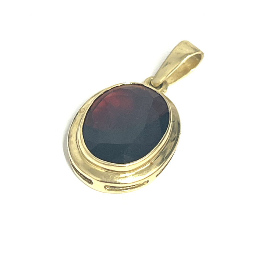 K18　ネックレス　トップ　色石付き　アクセサリー　