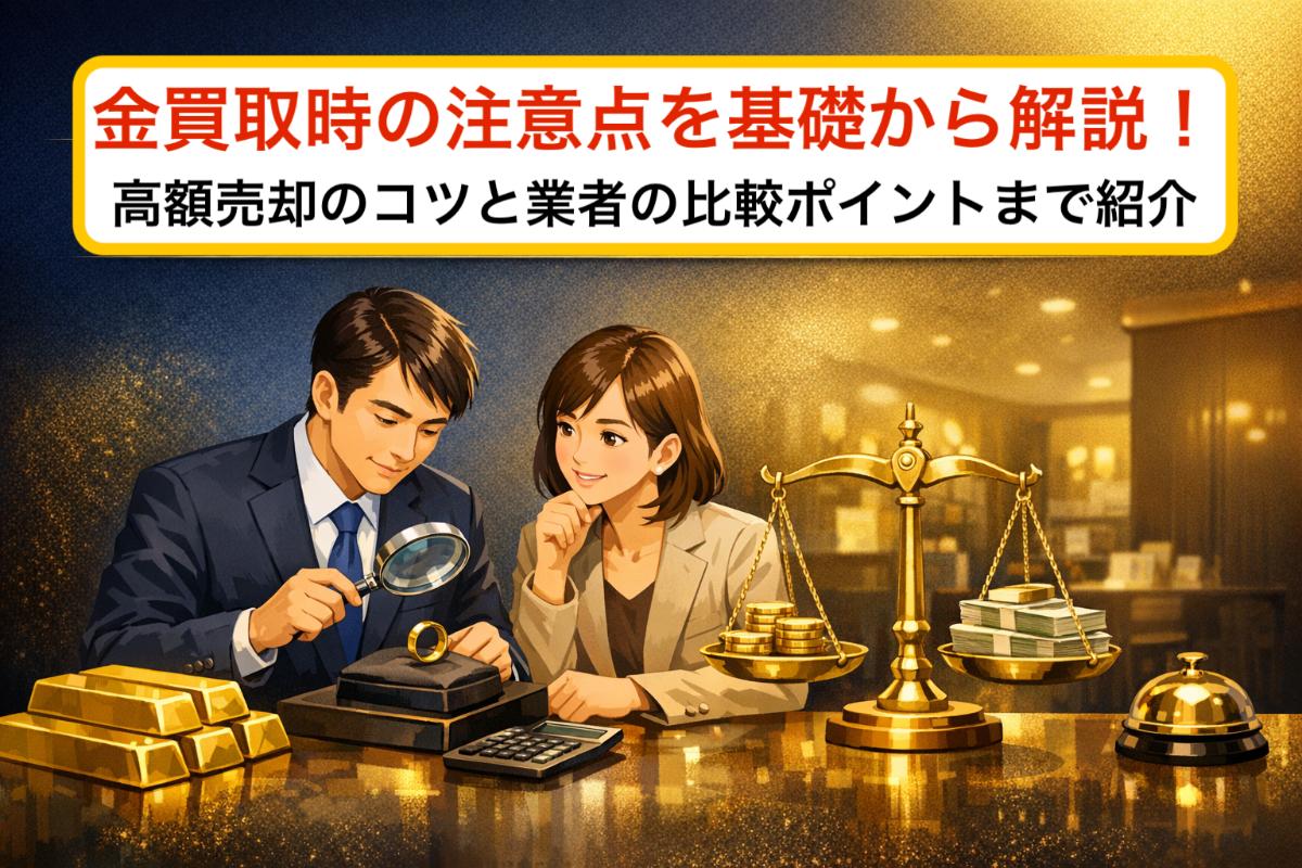 金買取時の注意点を基礎から解説！高額売却のコツと業者の比較ポイントまで紹介
