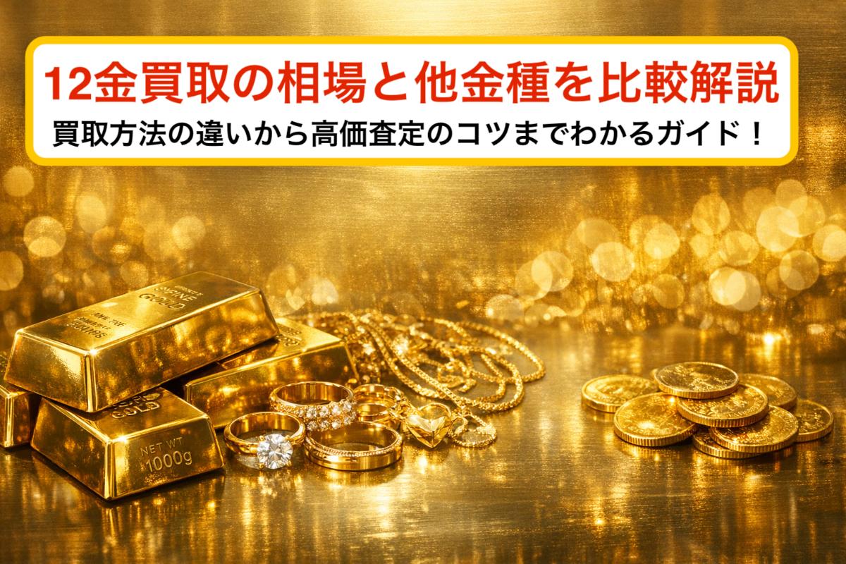 12金買取の相場と他金種を比較解説｜買取方法の違いから高価査定のコツまでわかるガイド！
