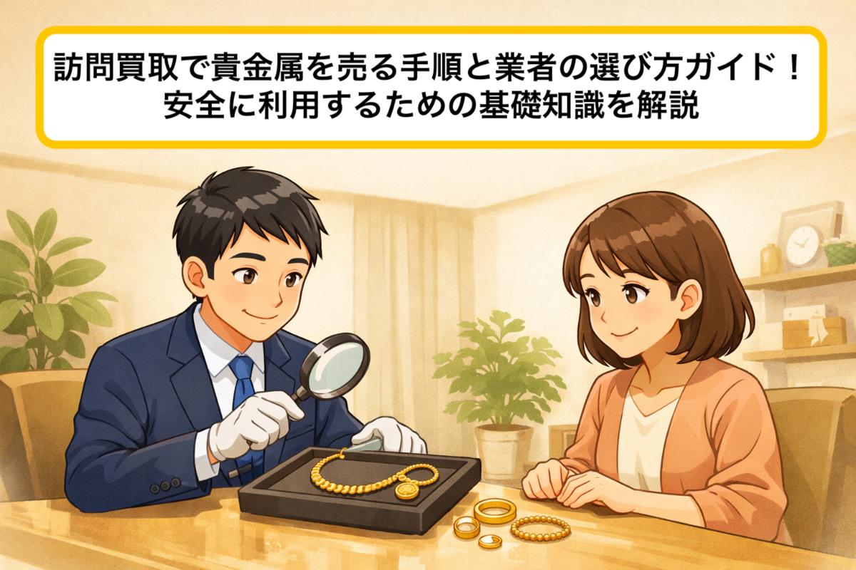 訪問買取で貴金属を売る手順と業者の選び方ガイド！安全に利用するための基礎知識を解説