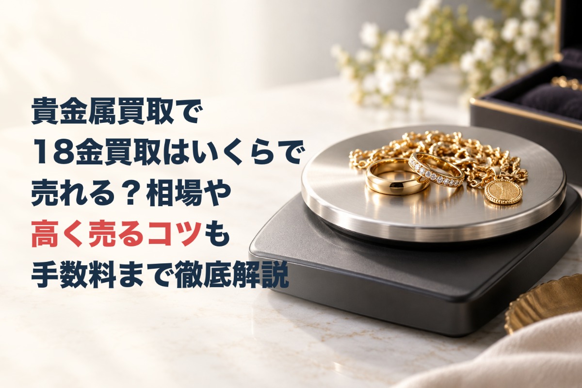 貴金属買取で18金買取はいくらで売れる？相場や高く売るコツも手数料まで徹底解説
