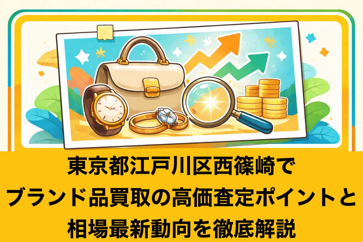東京都江戸川区西篠崎でブランド品買取の高価査定ポイントと相場最新動向を徹底解説
