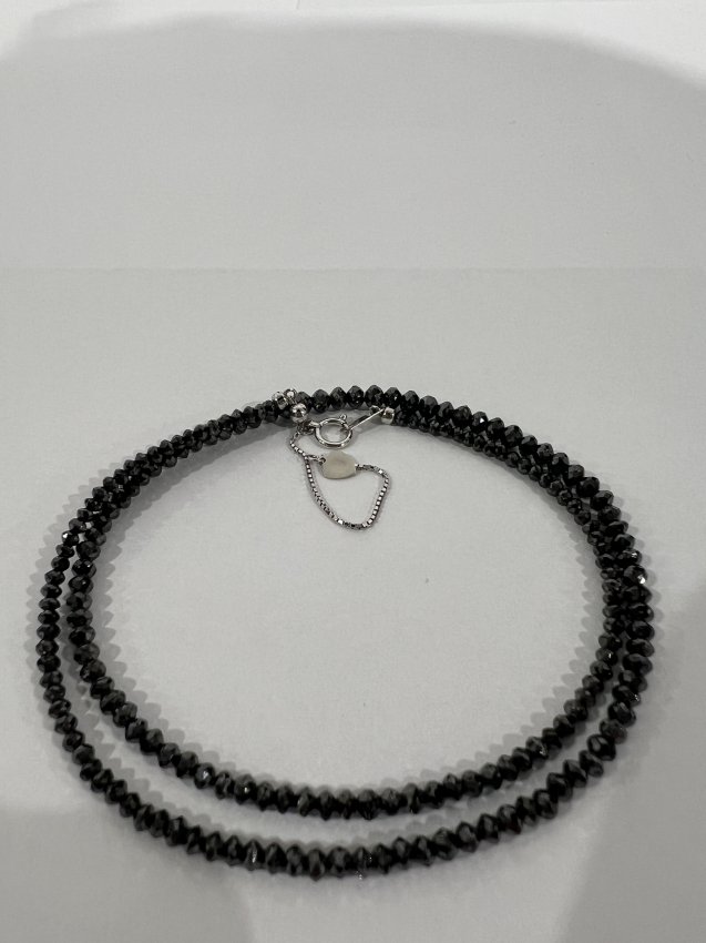 K18WG ストーンネックレス