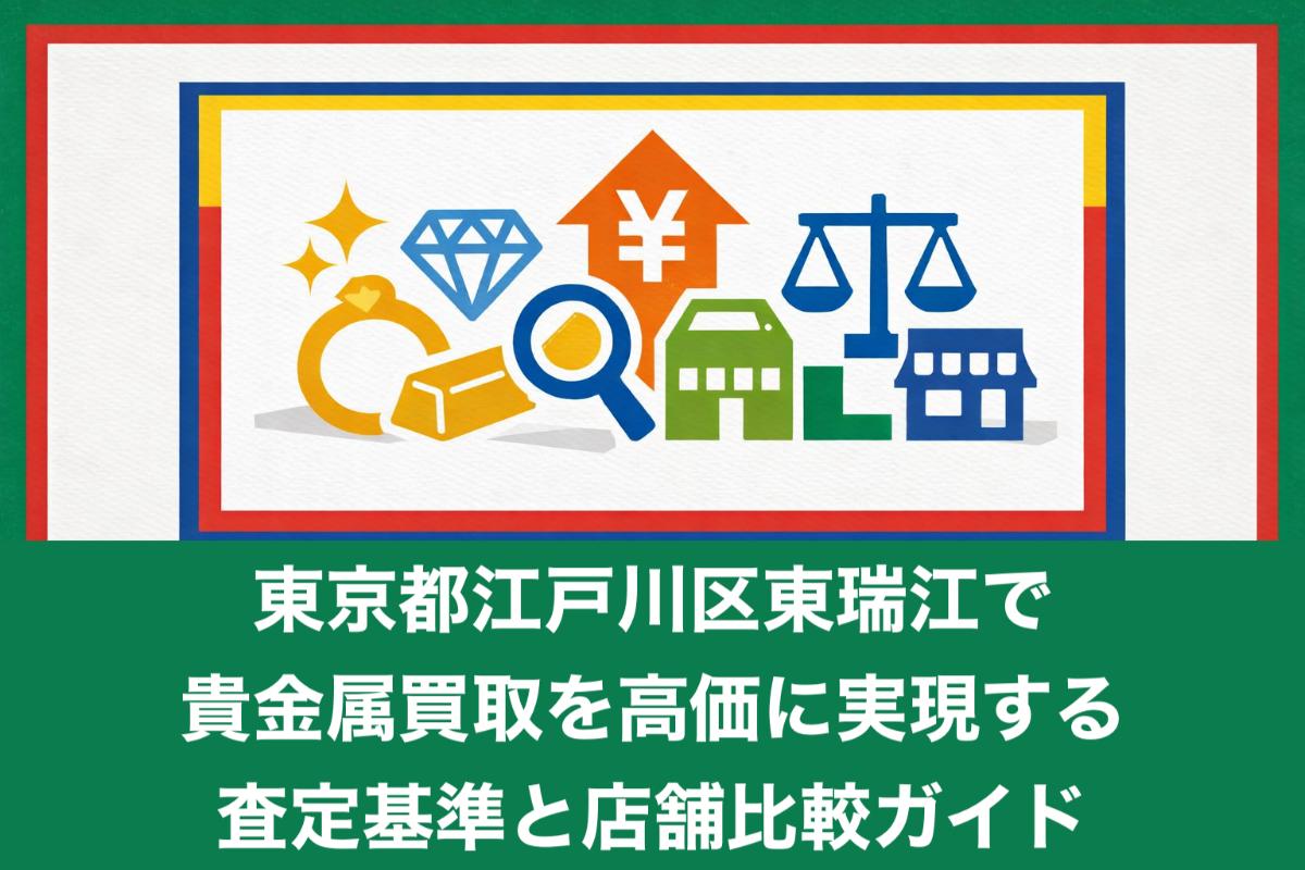 東京都江戸川区東瑞江で貴金属買取を高価に実現する査定基準と店舗比較ガイド