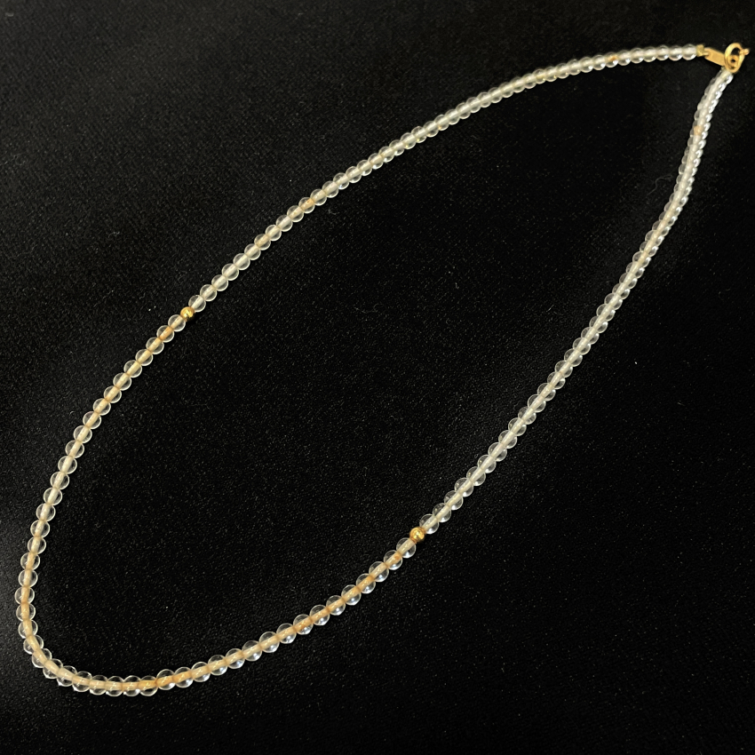 K18 水晶ネックレス