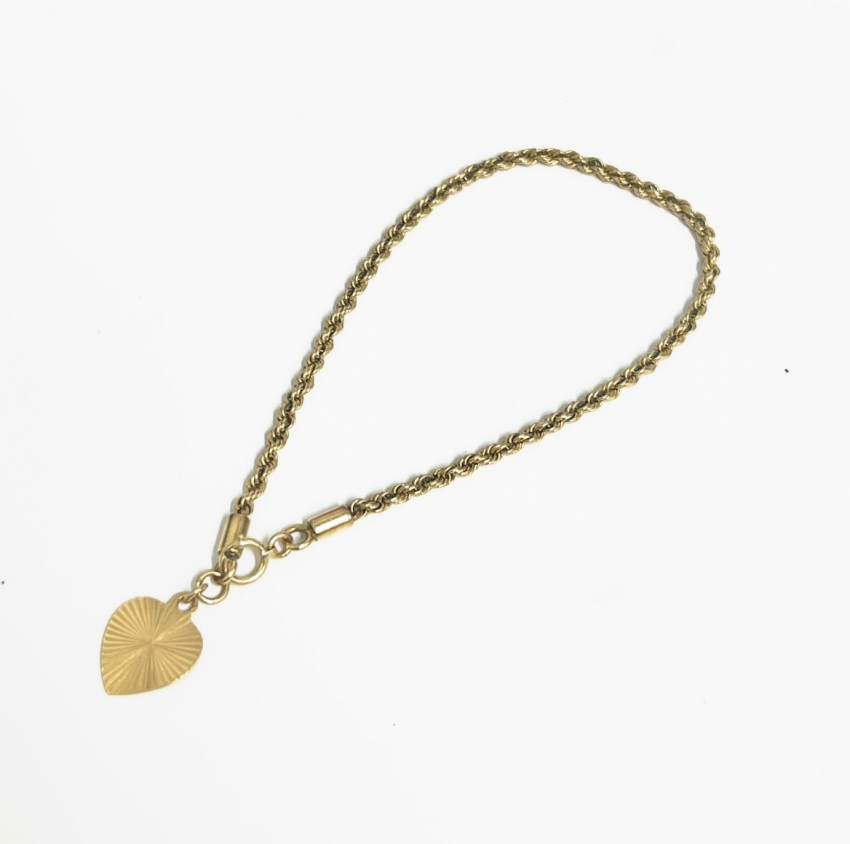 K18　ブレスレット　ハートチャーム