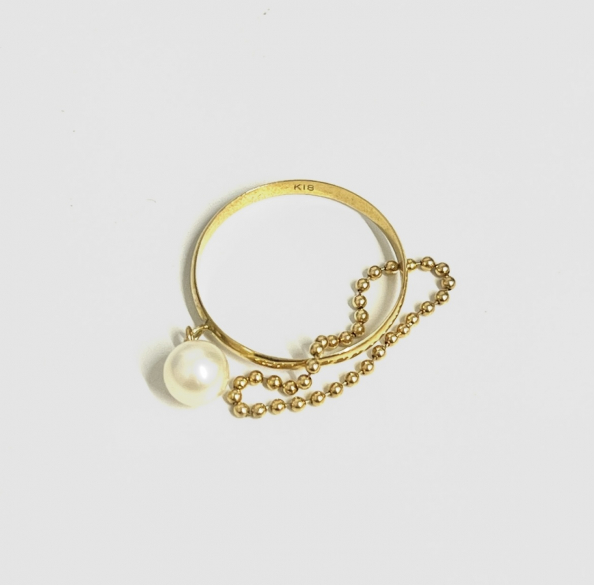 K18　リング　パール付き