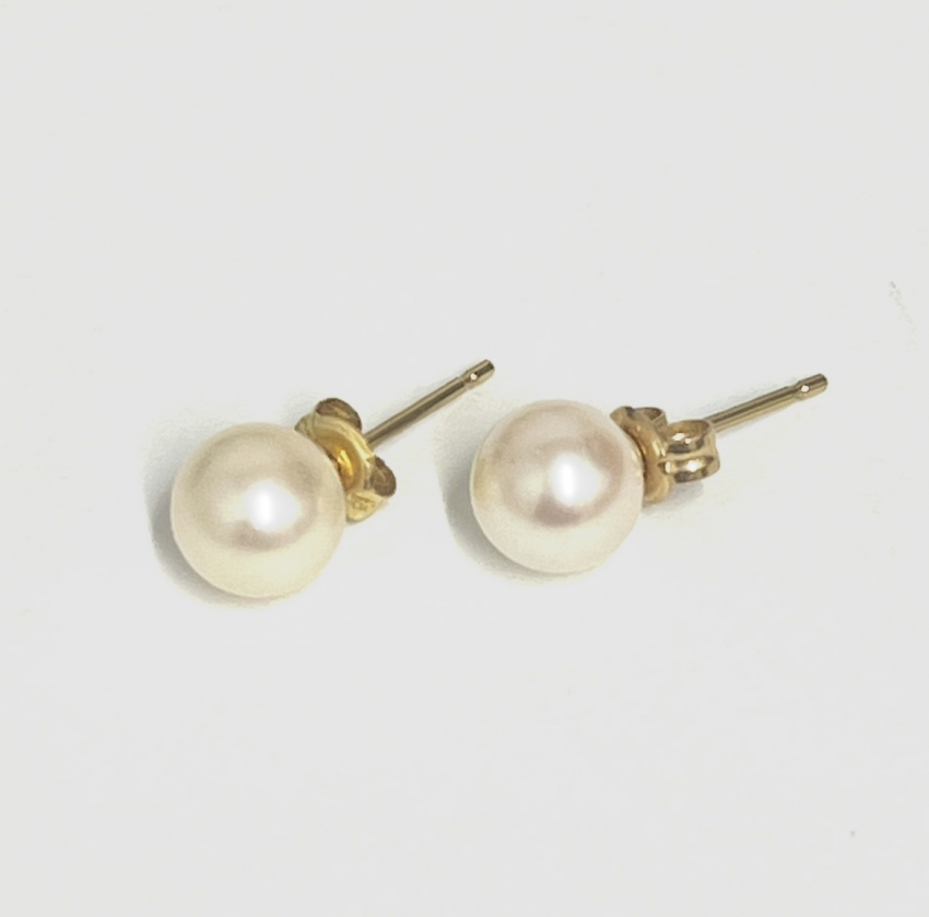 K18　ピアス　パール付き