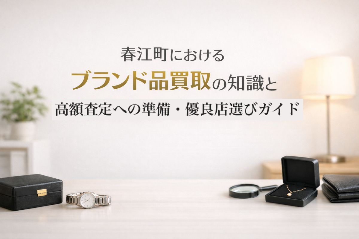 春江町におけるブランド品買取の知識と高額査定への準備・優良店選びガイド