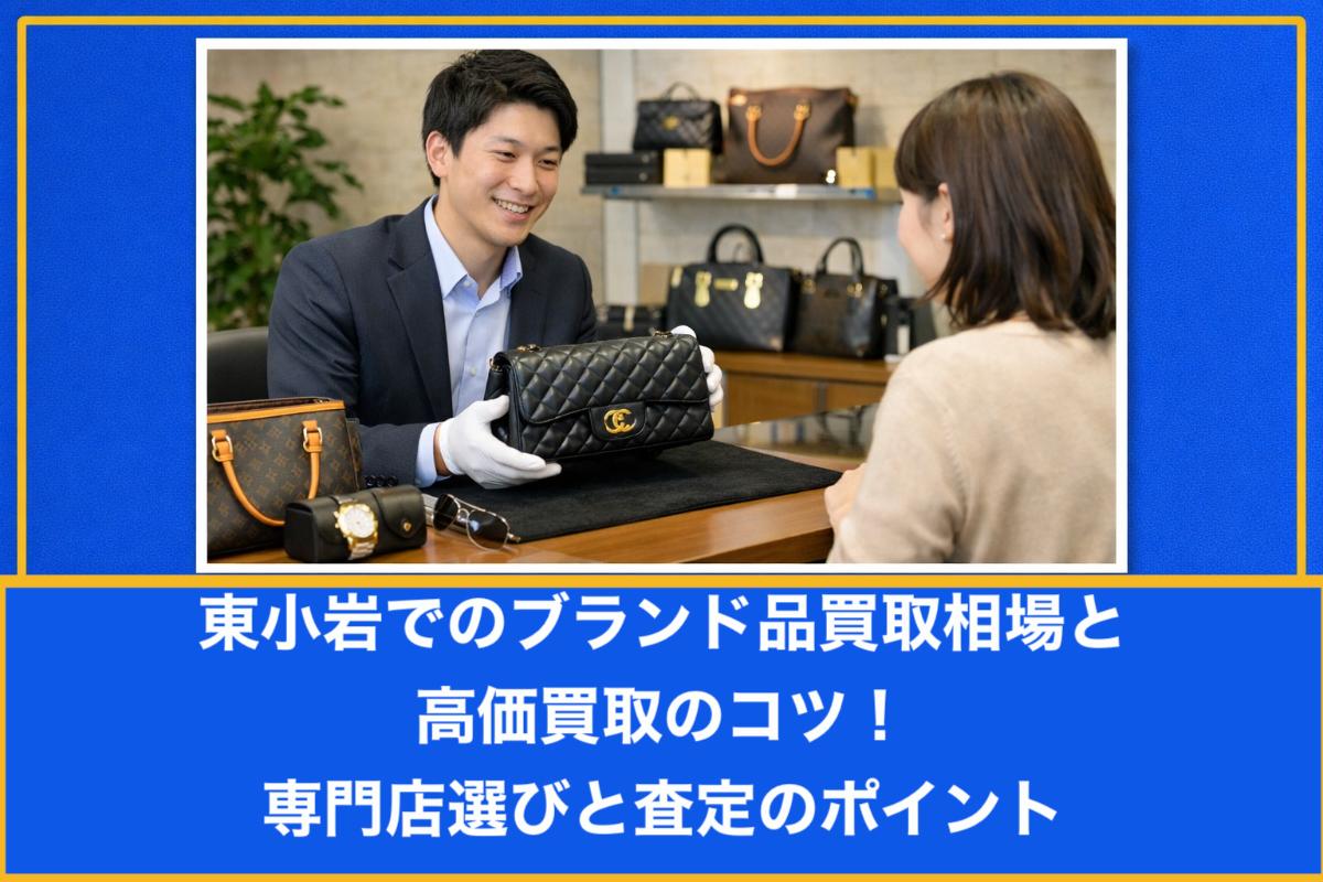 東小岩でのブランド品買取相場と高価買取のコツ!専門店選びと査定のポイント