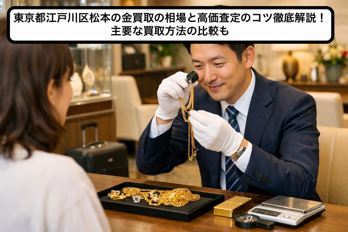 東京都江戸川区松本の金買取の相場と高価査定のコツ徹底解説!主要な買取方法の比較も