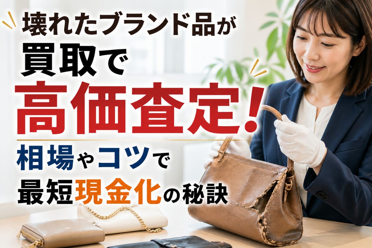 壊れたブランド品が買取で高価査定!相場やコツで最短現金化の秘訣